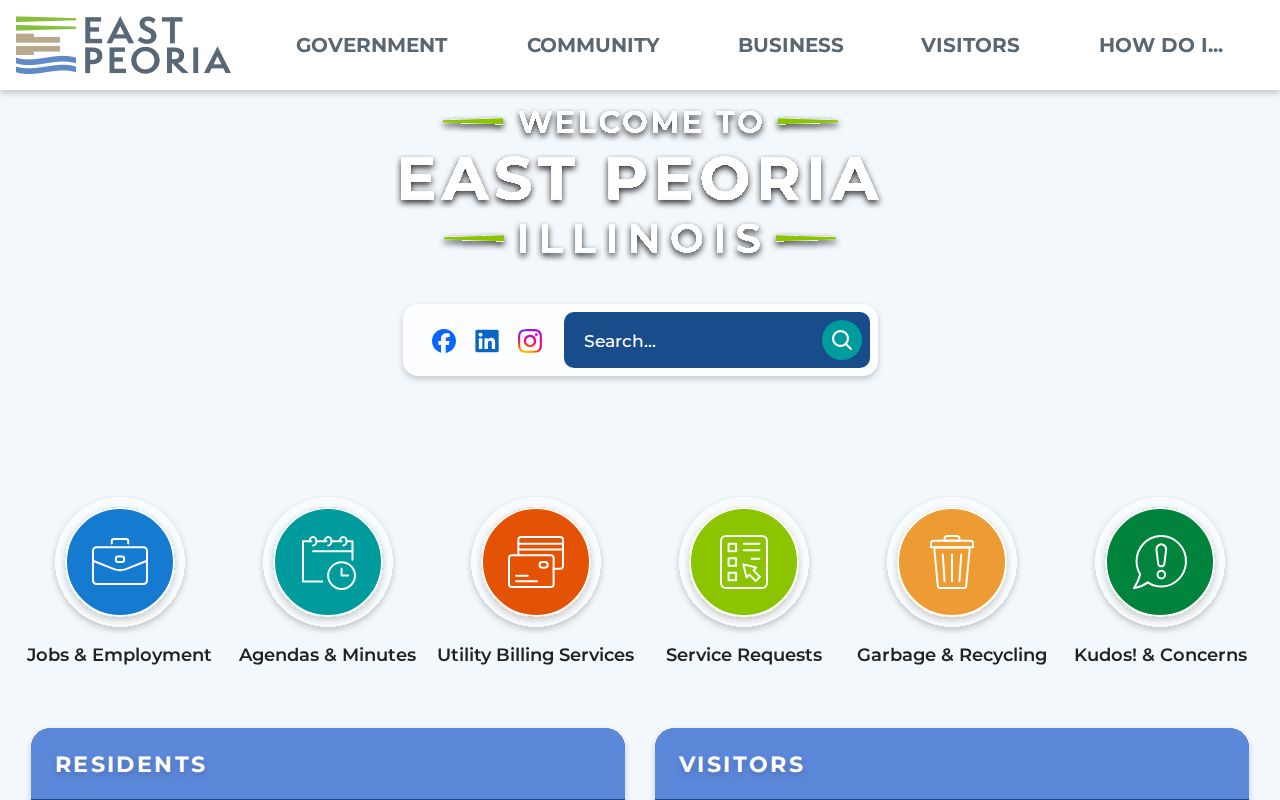East Peoria residents directory city government home