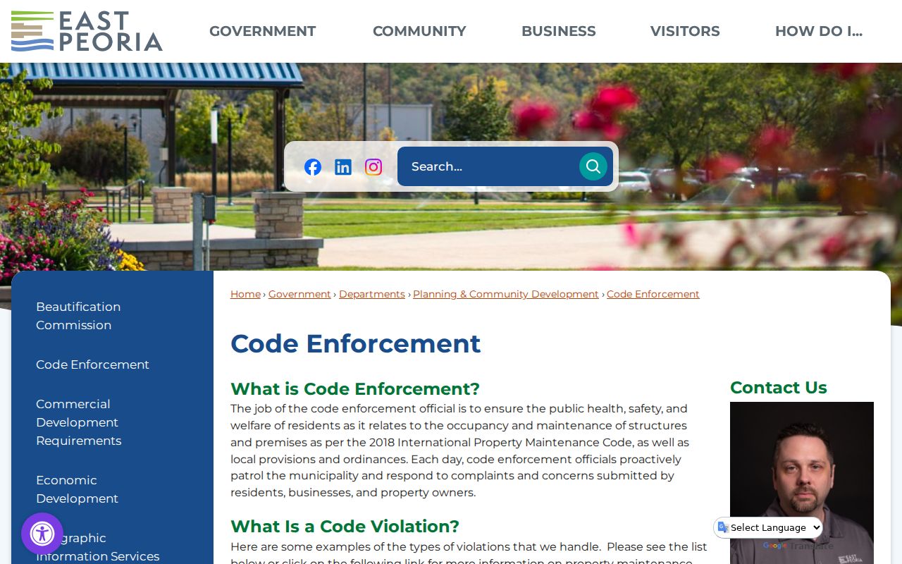 East Peoria neighbors code enforcement page